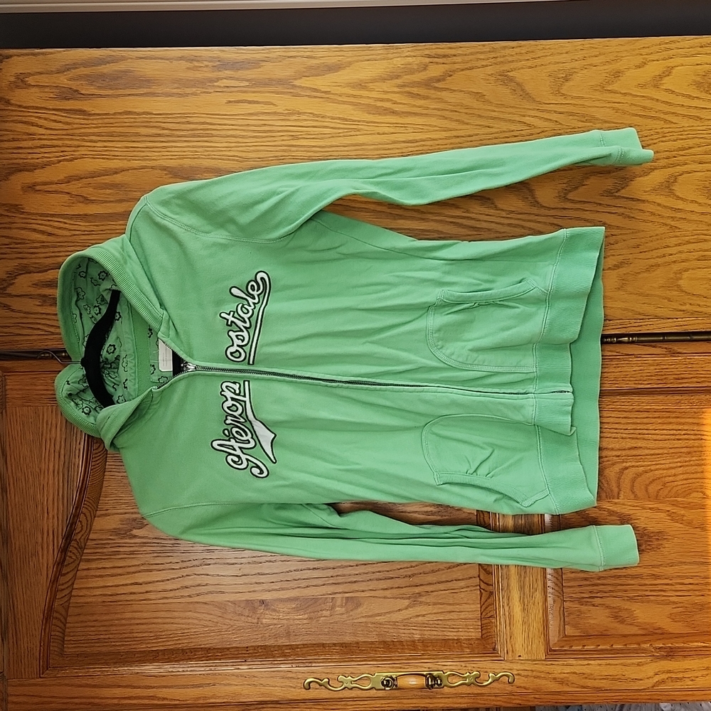 Green Aero zip-up hoodie